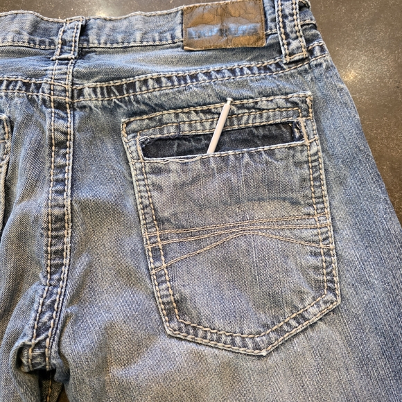 Mens Express Blue Slim Fit Straight Leg ROCCO Jeans 32X34 - Picture 10 of 13